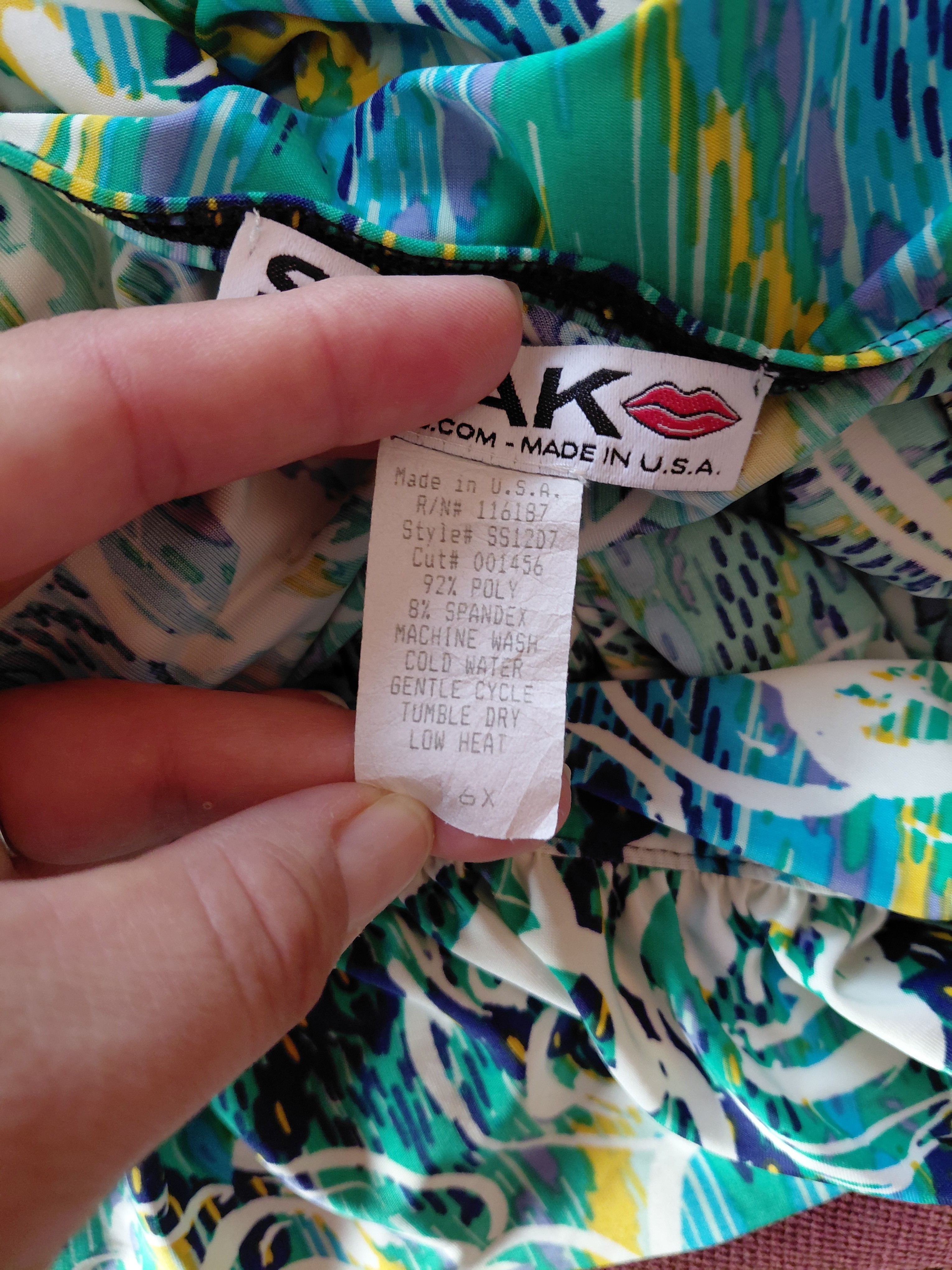 Swak Designs Plus Size 6x Floral Y2k Vitange Dress Teal Green Stretch Summer . — image 6 of 8